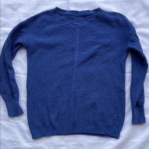 Blue Textured Knit Sweater